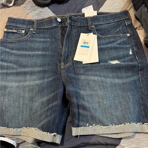 Calvin Klein Dark Blue Denim Shorts